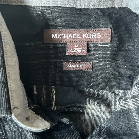 Michael Kors Men’s Dress shirt long sleeve button up black size medium - Picture 12 of 12